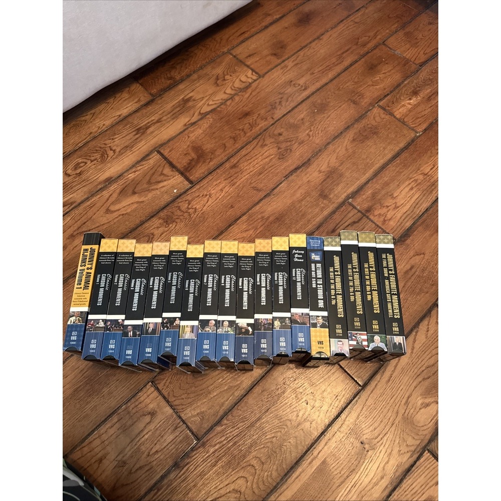 Johnny Carson Set 18 VHS Tapes Favorite & Classic Moments Final Show Animal USED